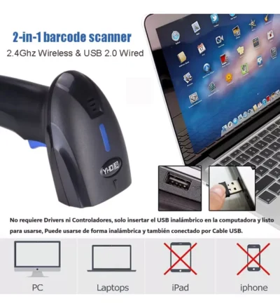 Lector de Código de Barras, Inalámbrico, Recargable - Image 2