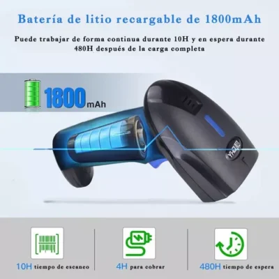 Lector de Código de Barras, Inalámbrico, Recargable - Image 7